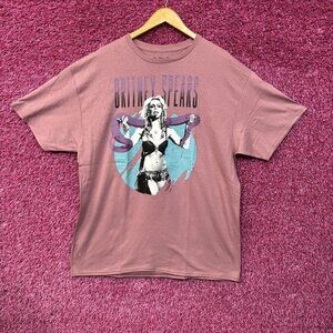 Britney Spears Snake Vintage Style Pink T-Shirt XL